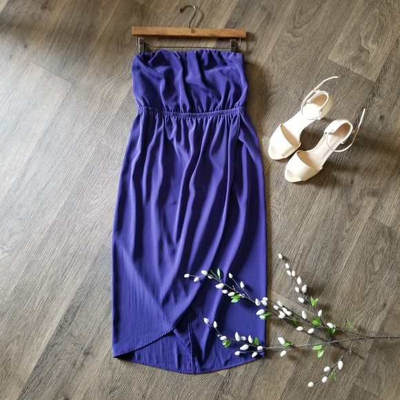 Lush Dresses & Skirts - LUSH | Strapless Dress - Deep Periwinkle